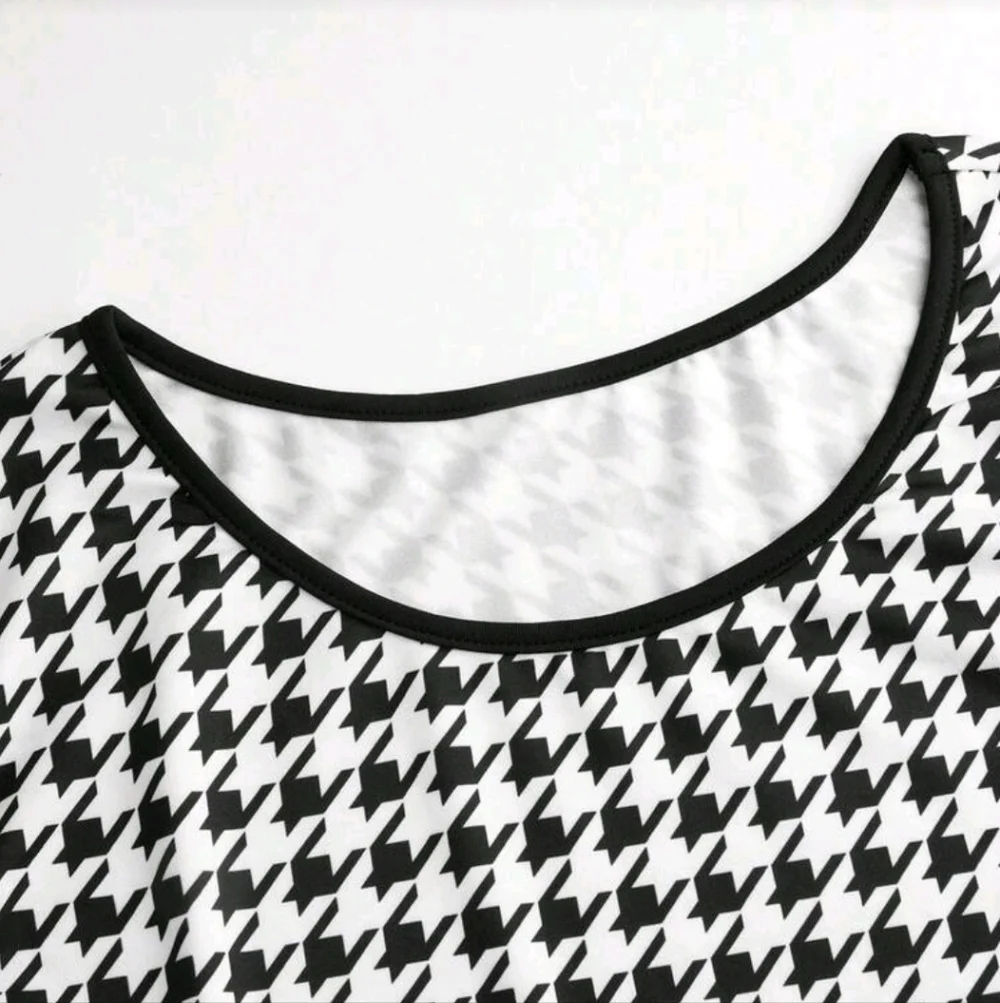 Black and White Houndstooth Dress and Jacket Set - Picture 7 of 8